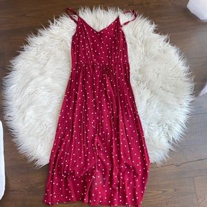 OLD NAVY SWING DRESS RED POLKA DOT